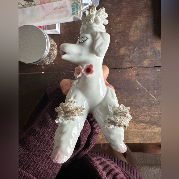 Vintage White Ceramic Spaghetti Poodle / MCM - Kitsch - Picture 5 of 5